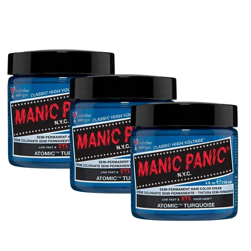 Atomic Turquoise – Classic High Voltage 118 ml – Set 3 Vasetti (-15%)