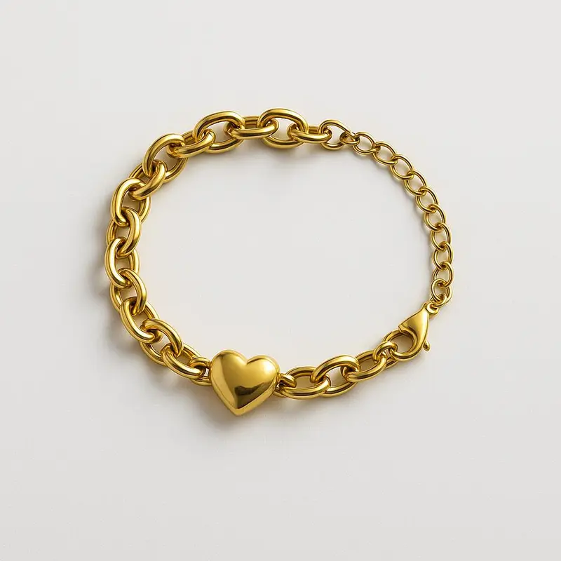 Bracciale cuore catene
