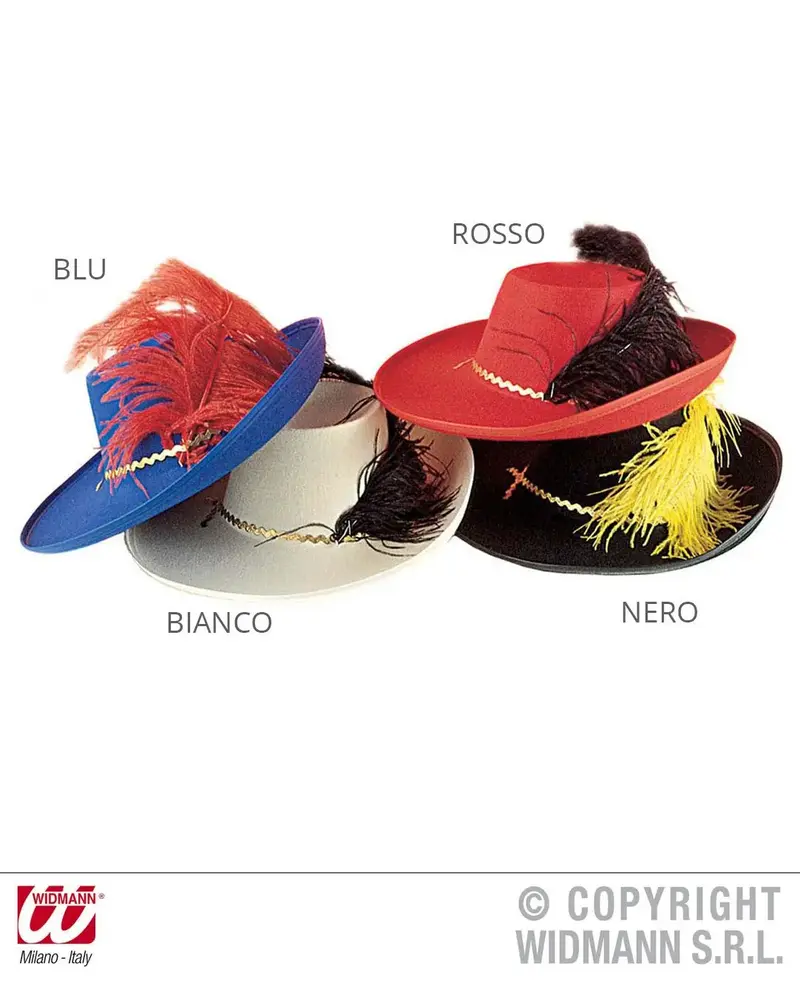 Cappello MOSCHETTIERE CON PIUMA bambino