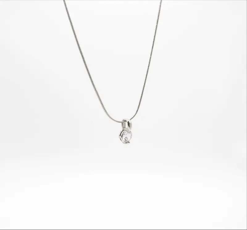 Collana con zircone silver