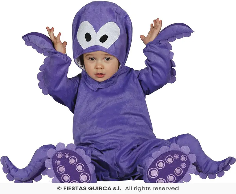 COSTUME BABY POLIPO VIOLA DA NEONATO
