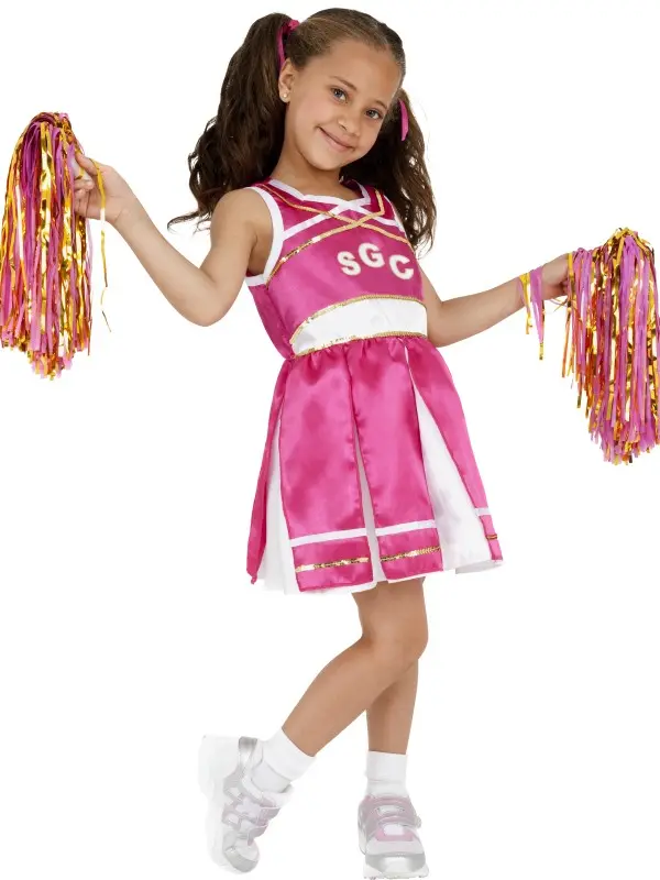 Costume CHEERLEADER ROSA bambina