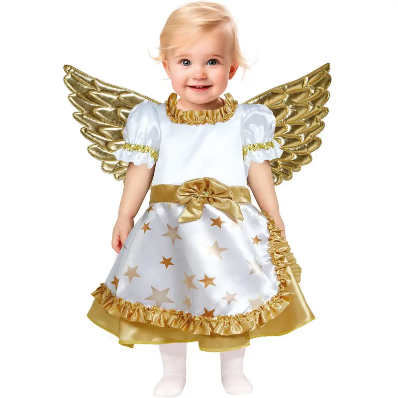 Costume da Angelo con ali dorate per neonato