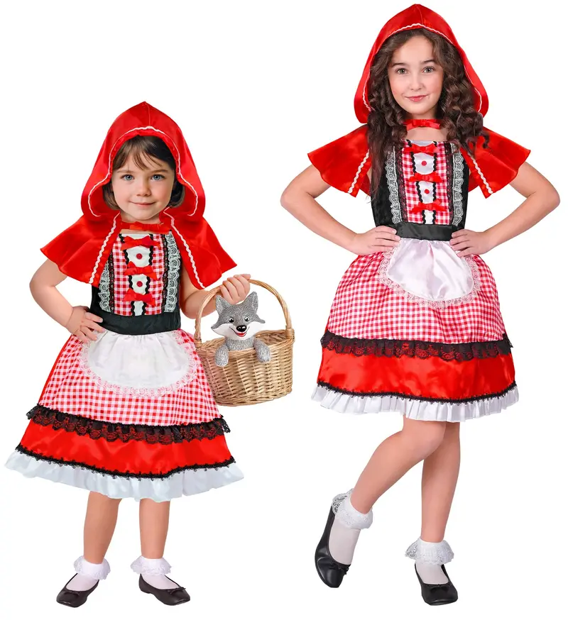 COSTUME DA BAMBINA MANTELLINO ROSSO
