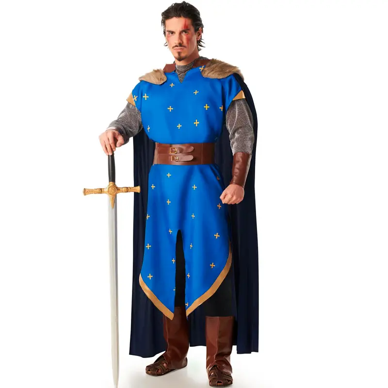 Costume da Cavaliere Medievale blu per uomo