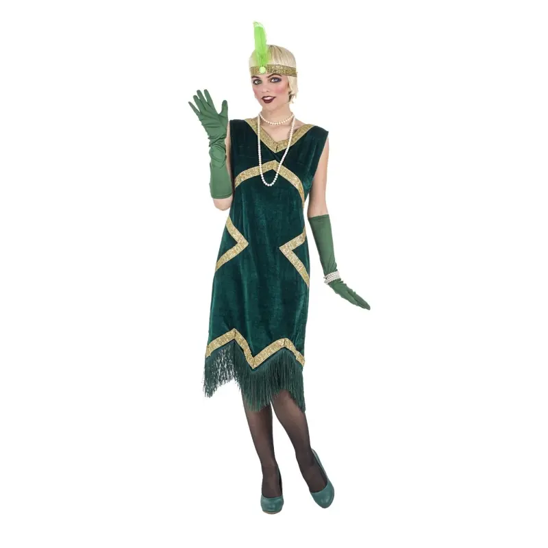 Costume da Charleston Verde per donna