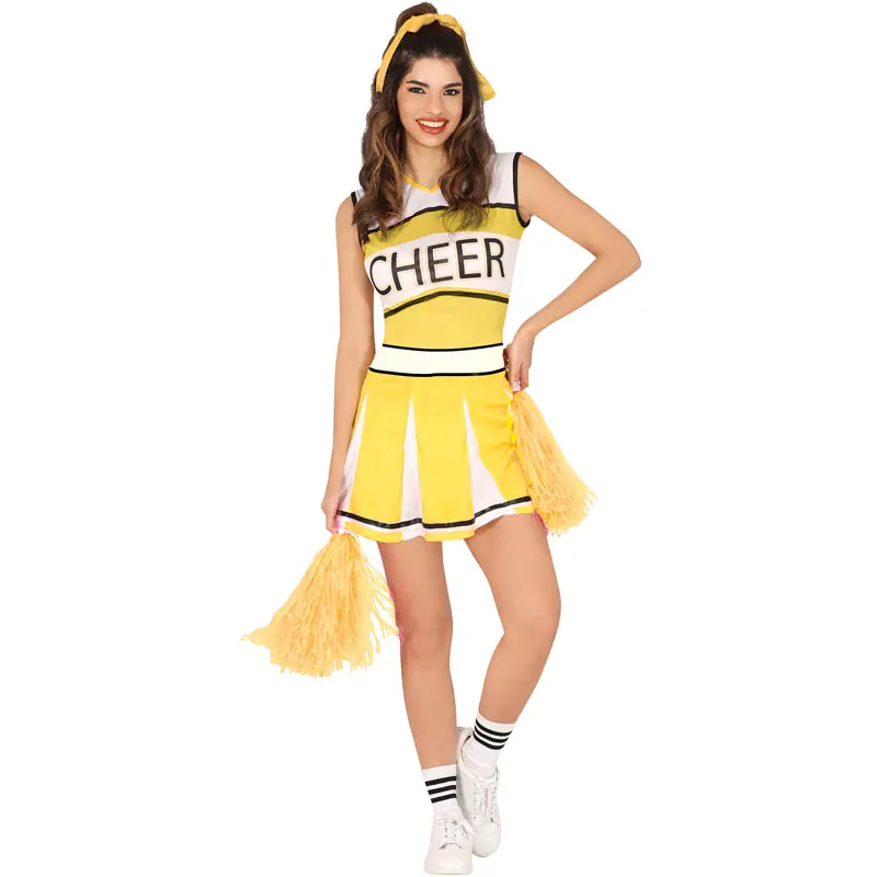 Costume da Cheerleader gialla per donna