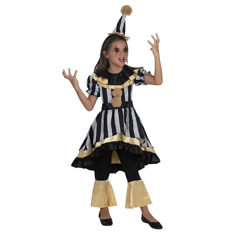 Costume da Clown Spaventosa Deluxe per bambina