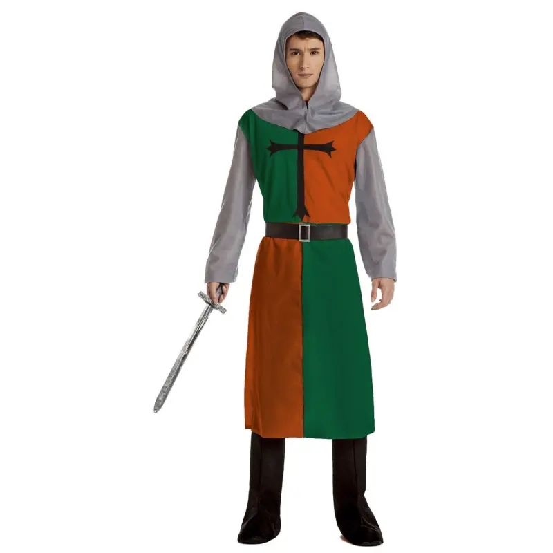 Costume da Crociato Verde Medievale per uomo