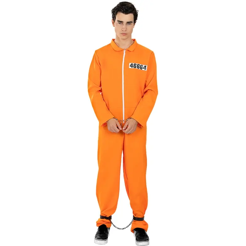 Costume da Detenuto arancione per uomo