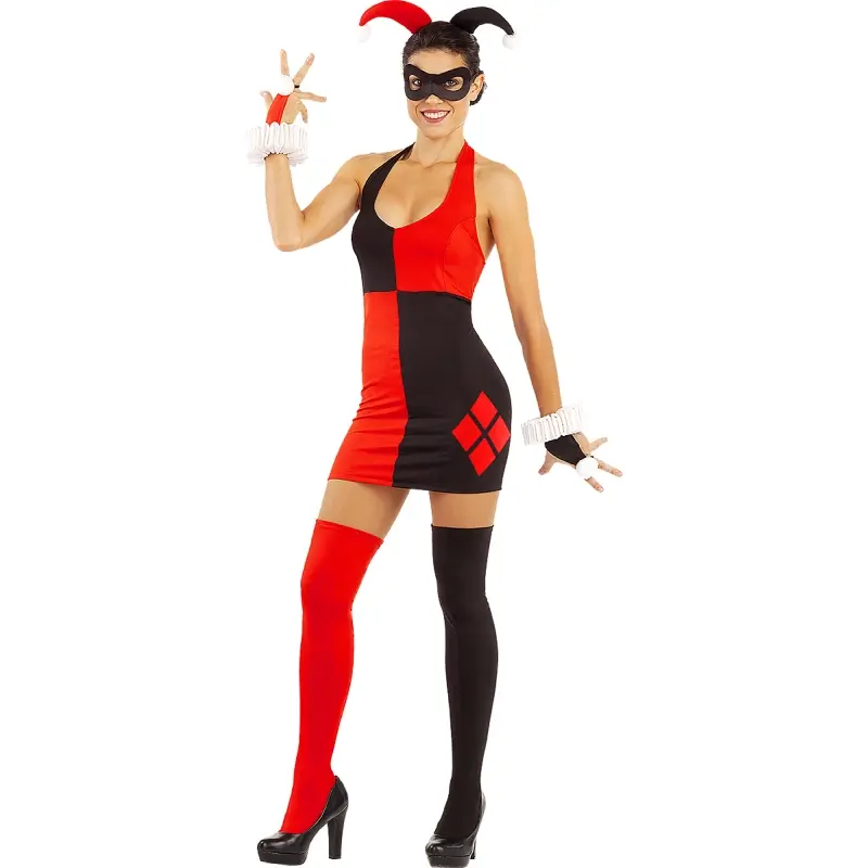 Costume da Harley Quinn con abito per donna