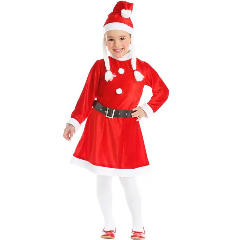 Costume da Mamma Natale con treccine per bebè