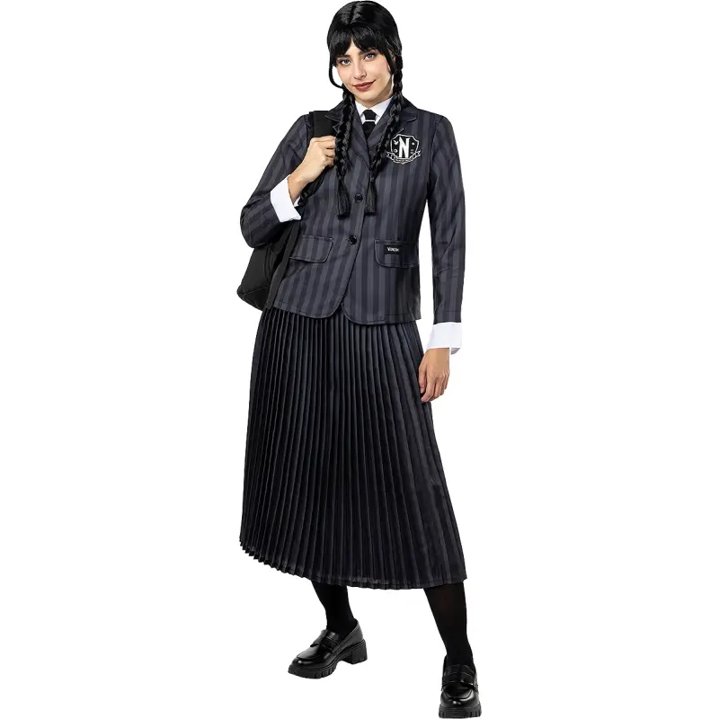 Costume da Mercoledì Addams uniforme Wednesday per donna