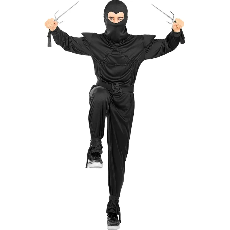 Costume da Ninja nero per uomo