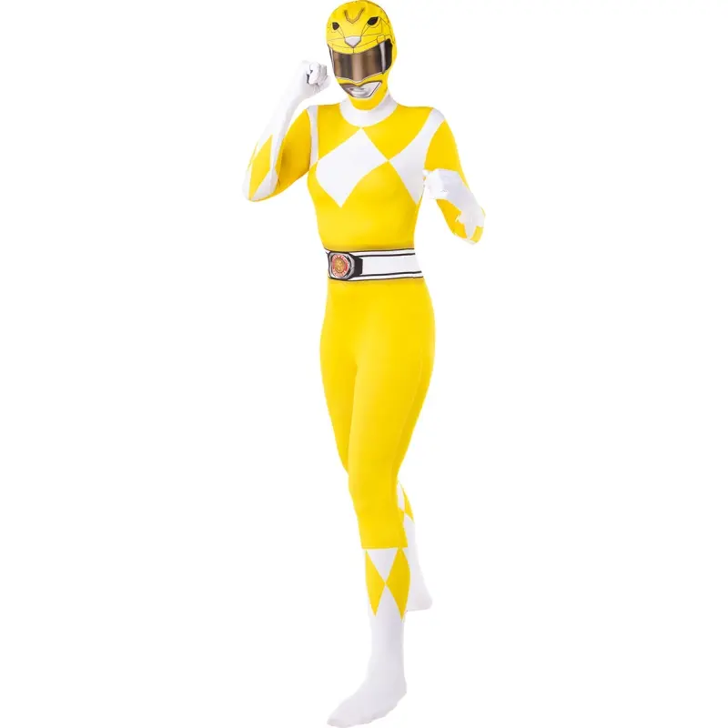 Costume da Power Ranger Giallo seconda pelle per donna