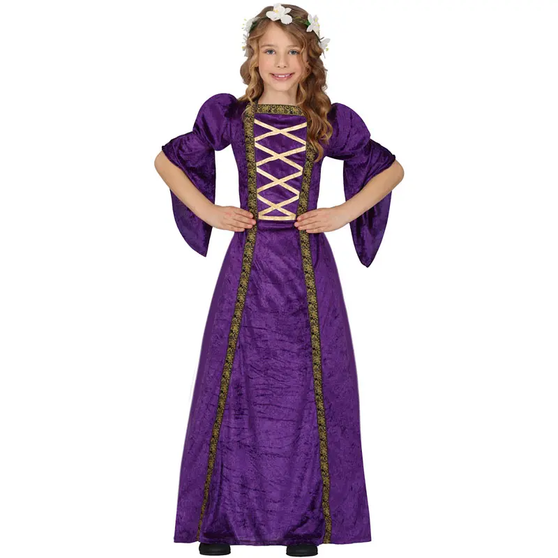 Costume da Principessa Medievale viola per bambina