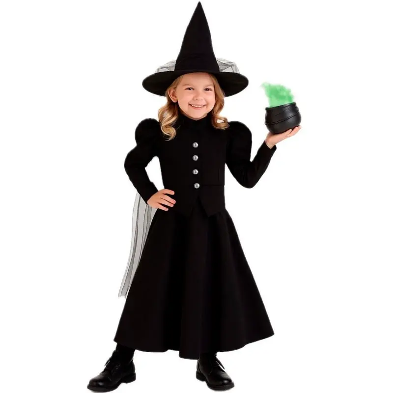 Costume da Strega Nera Mago di Oz per bambina