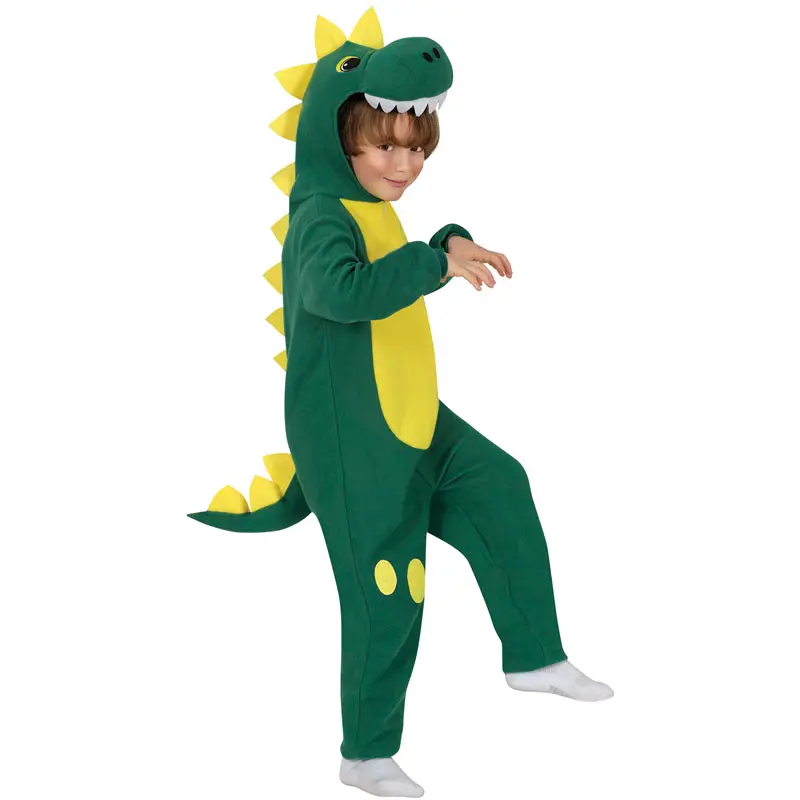 Costume di Dinosauro verde e giallo per bambini