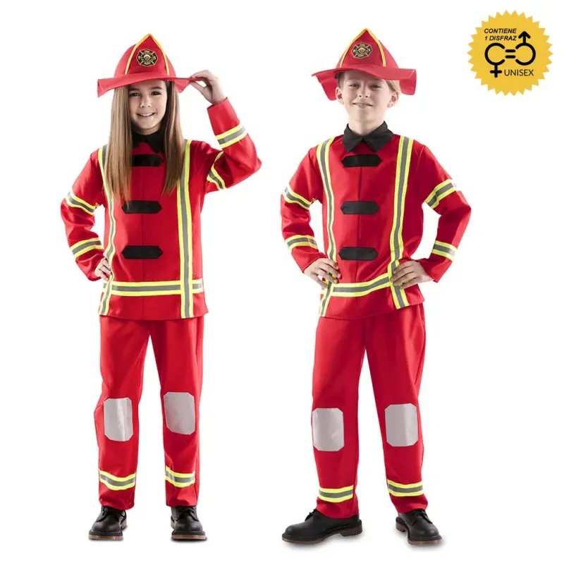 Costume di Pompiere rosso classico per bambini