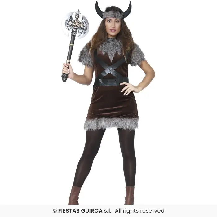 COSTUME DONNA VICHINGA CON PELLICCIA