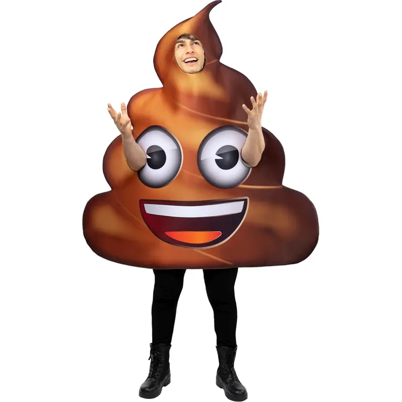 Costume Emoji cacca marrone adulto unisex