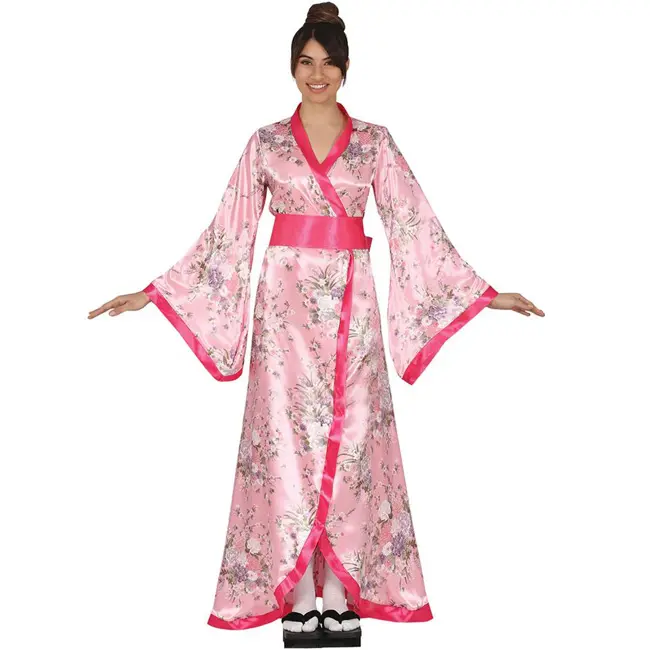 Costume Kimono Giapponese Rosa per Donna