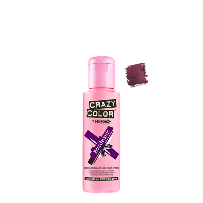 Crazy Color Bordeaux no 51, 100ml - crema colorante bordeaux