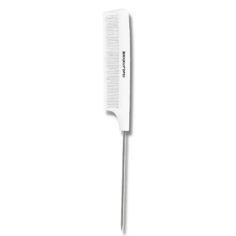 Denman pettine coda metallo bianco DPC1