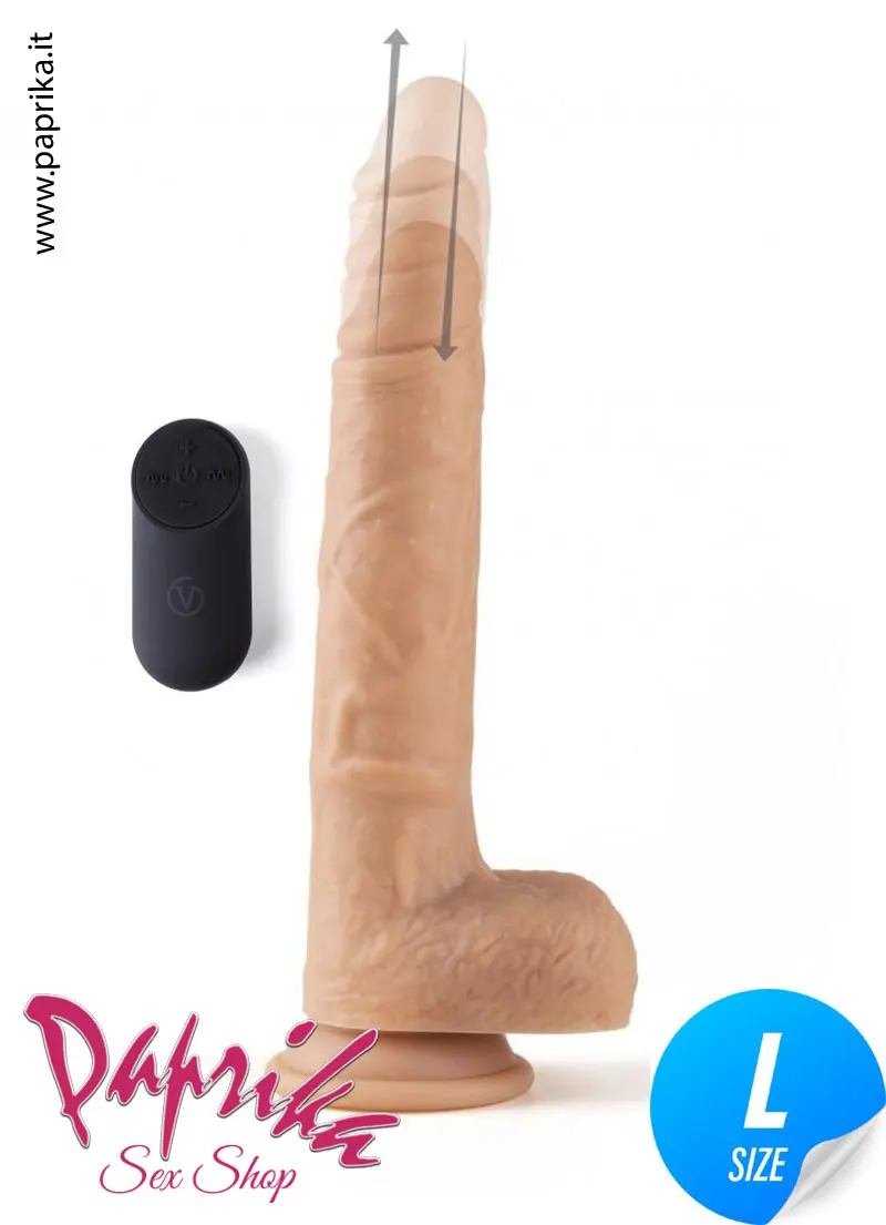 Fallo Su e Giù Vibrante Ventosa Telecomandato Silicone 21 cm Ø 45