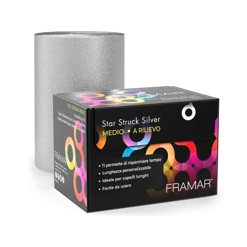 Framar Rotolo Alluminio Goffrato Silver per Colorazione e Meches