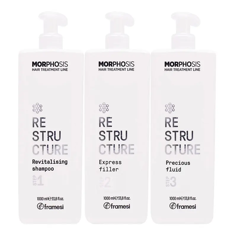 Framesi Morphosis Restructure Revitalizing Shampoo Step 1 1000ml + Express Filler Step 2 1000ml + Fluid Step 3 1000ml