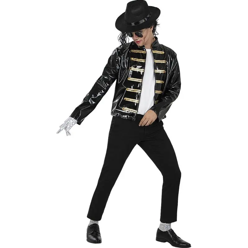 Giacca militare nera Michael Jackson per adulto