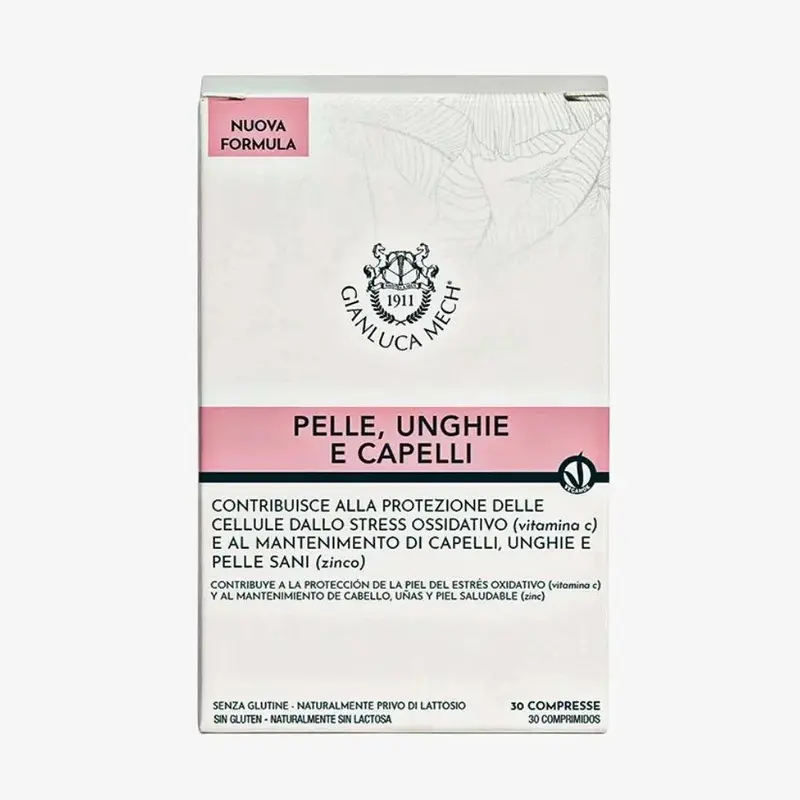 Gianluca Mech Integratore Pelle Unghie e Capelli 30 Compresse