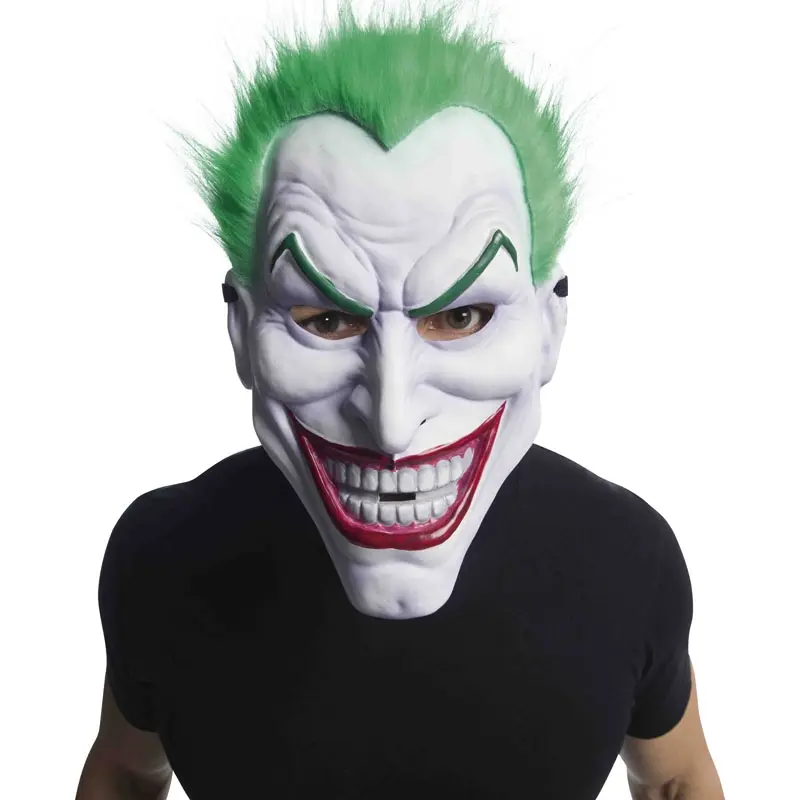 Maschera Joker in PVC con Capelli