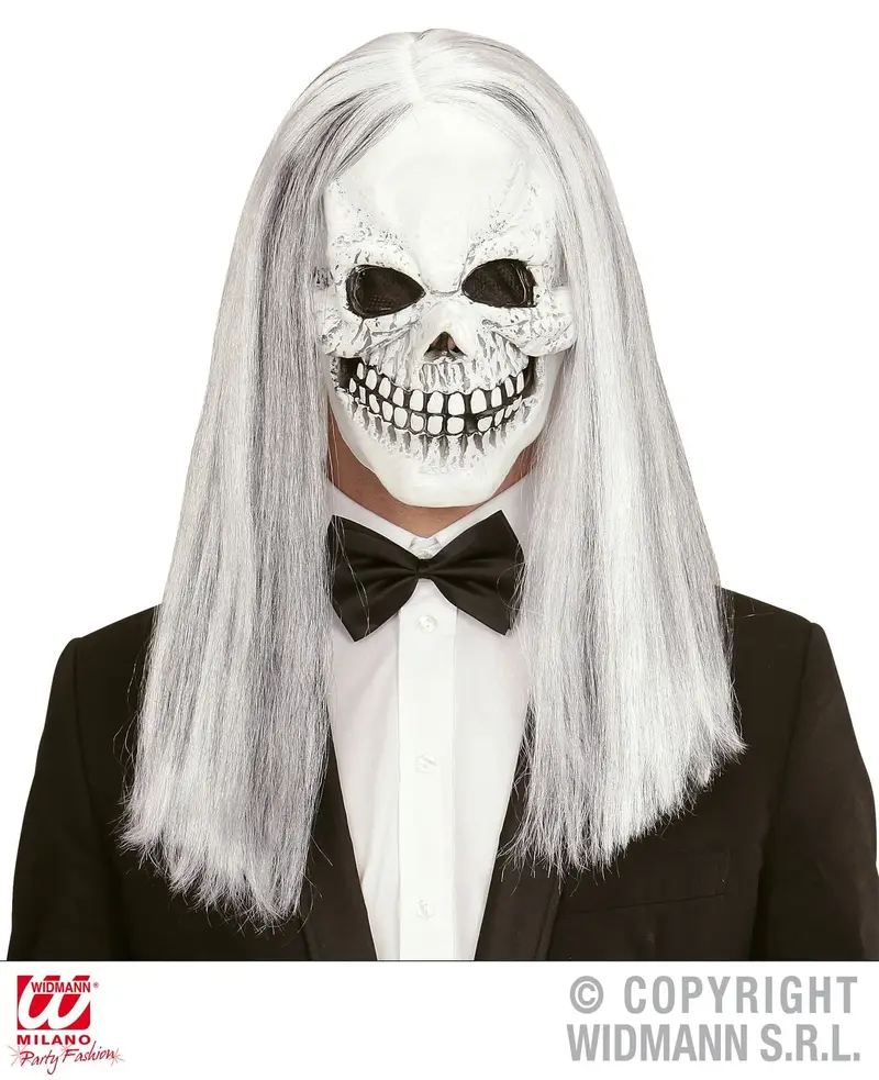 Maschera TESCHIO con PARRUCCA