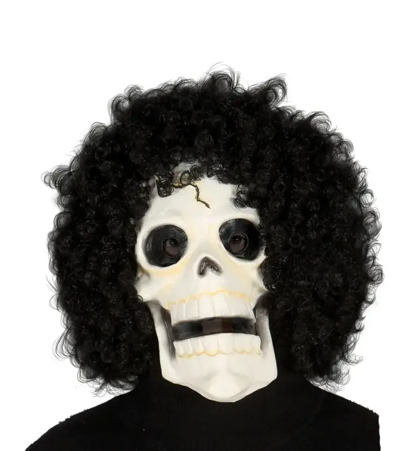 Maschera teschio con riccioli