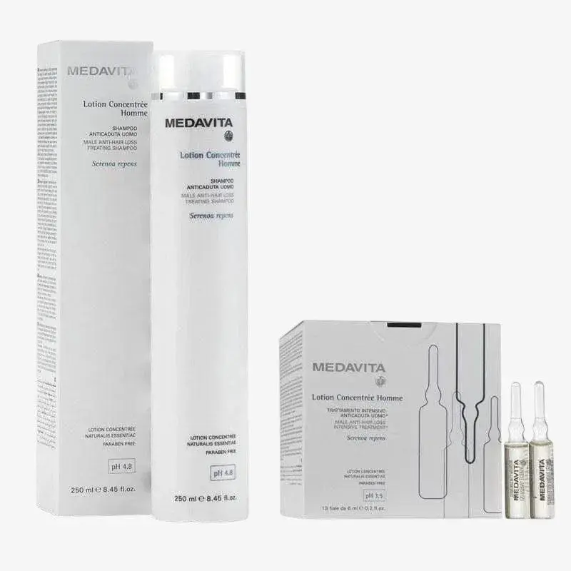 Medavita Kit Shampoo e Fiale anticaduta capelli uomo