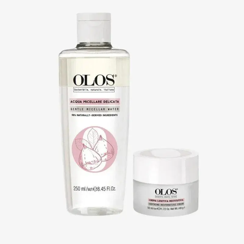 Olos Kit Acqua Micellare e Crema Viso lenitiva