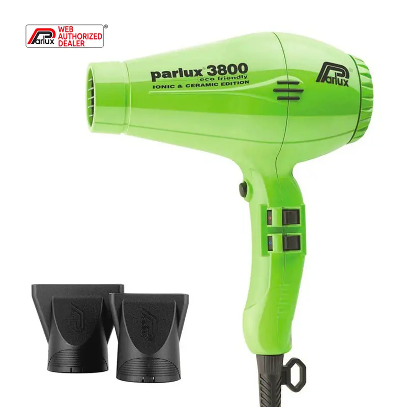 Parlux 3800 EcoFriendly Ionic & Ceramic Verde - asciugacapelli professionale