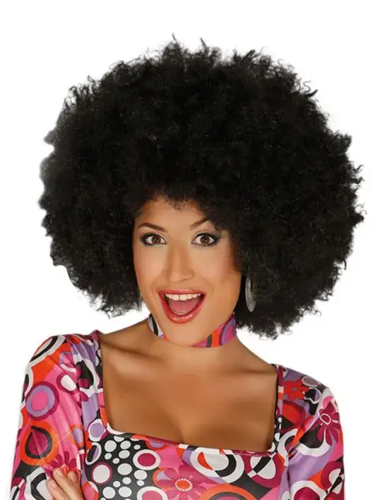 Parrucca AFRO NERA EXTRA