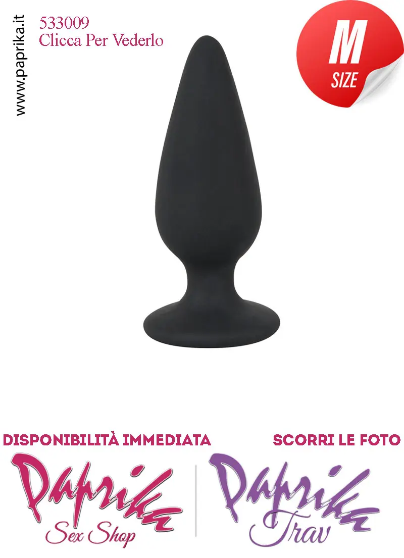 Plug Anale Medium 9 cm Ø 31 Silicone Vellutato Base Rotonda Non Vibrante