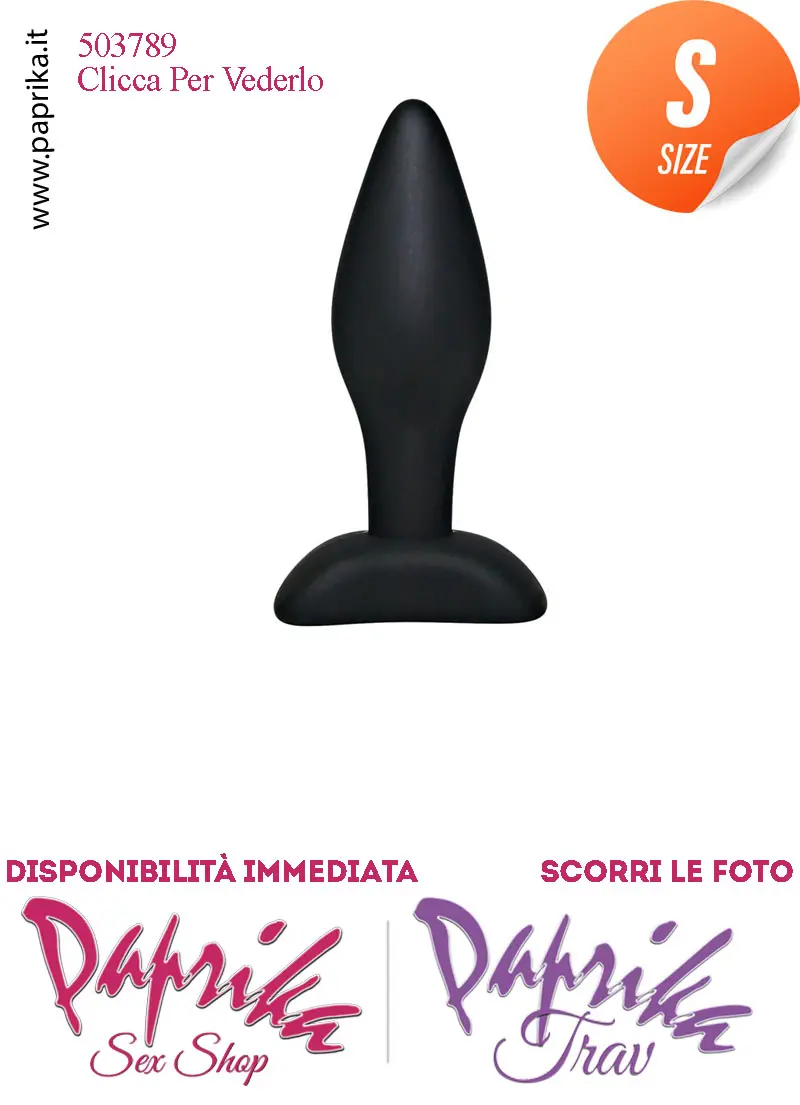 Plug Anale Unisex Silicone Small Base Rettangolare 9 cm Ø 26