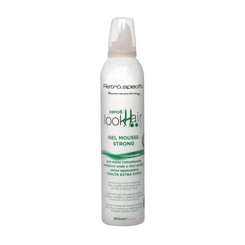 Retrò Gel Mousse tenuta forte per i capelli 300ml