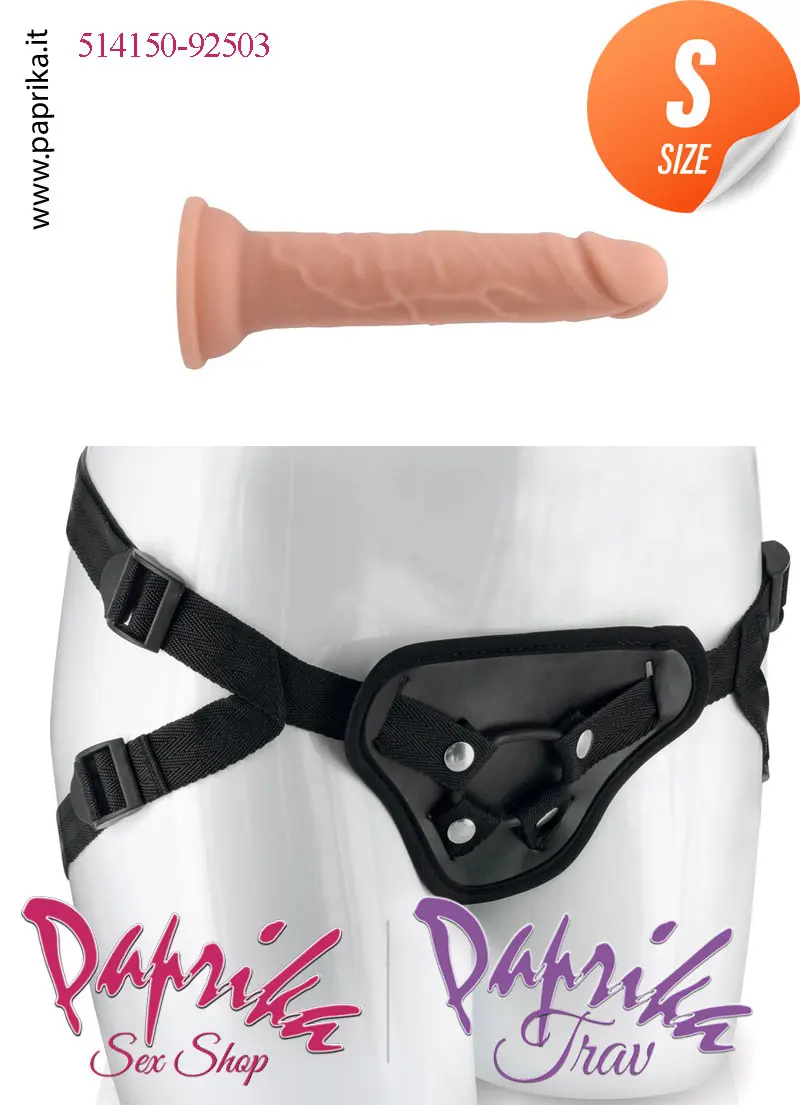 Strap-On Fallo Small Non Vibrante 12 cm Ø 25 Mutanda 2 Anelli Acciaio + 2 Gomma