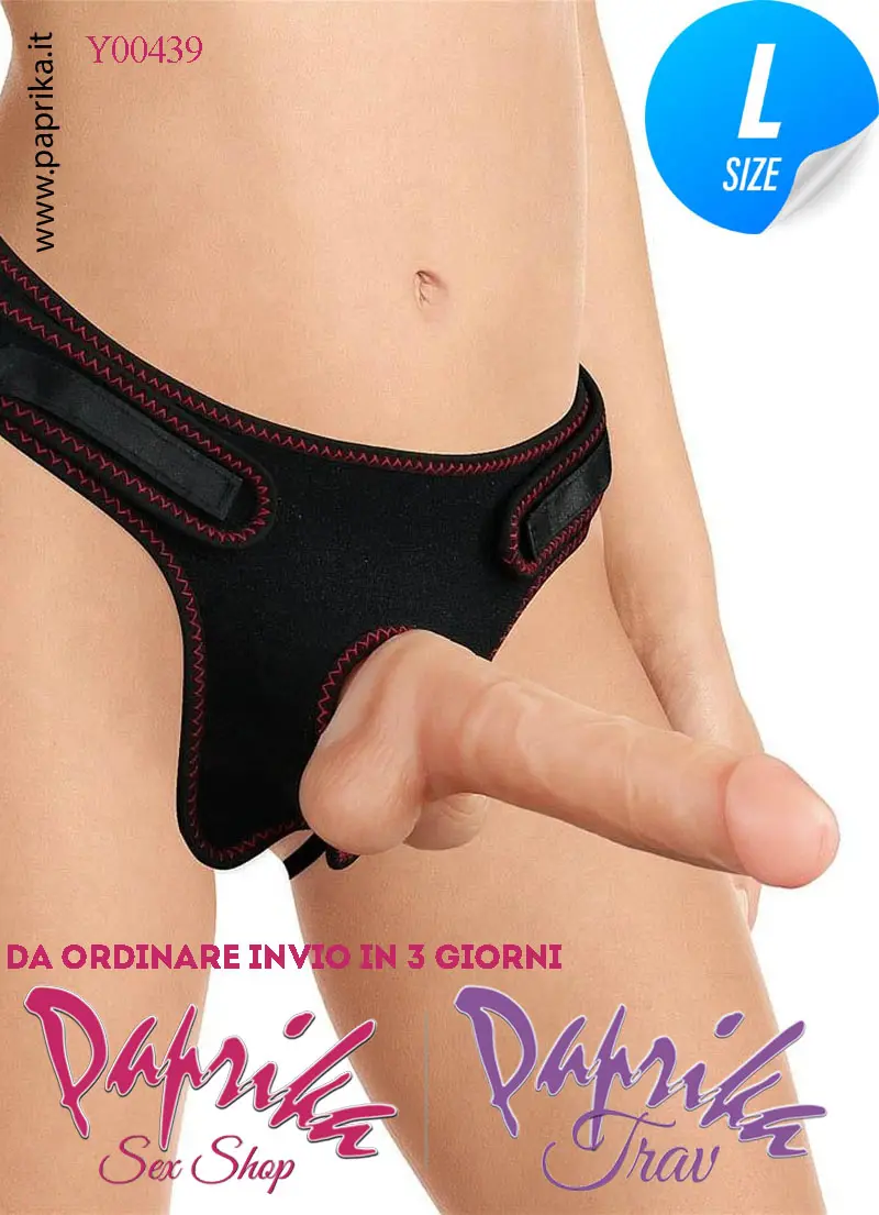 Strap-On Indossabile Mutanda Regolabile Fallo Testicoli 18 cm Ø 39
