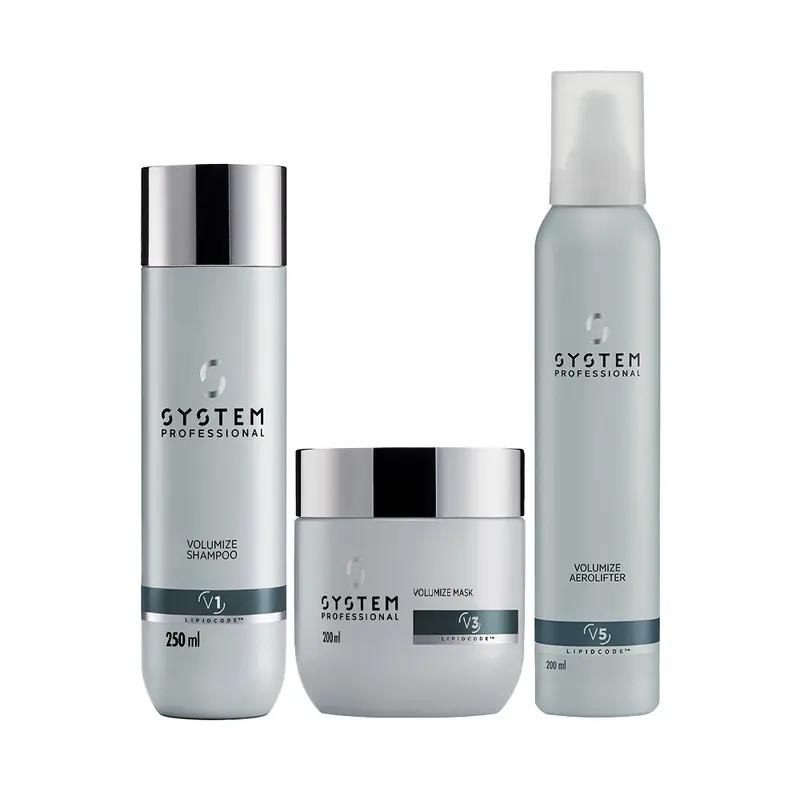 System Professional Volumize Shampoo 250ml Mask 200ml Aerolifter 200ml