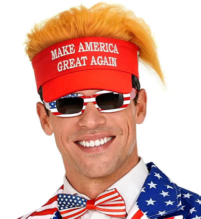 VISIERA CON CAPELLI MAKE AMERICA GREAT AGAIN