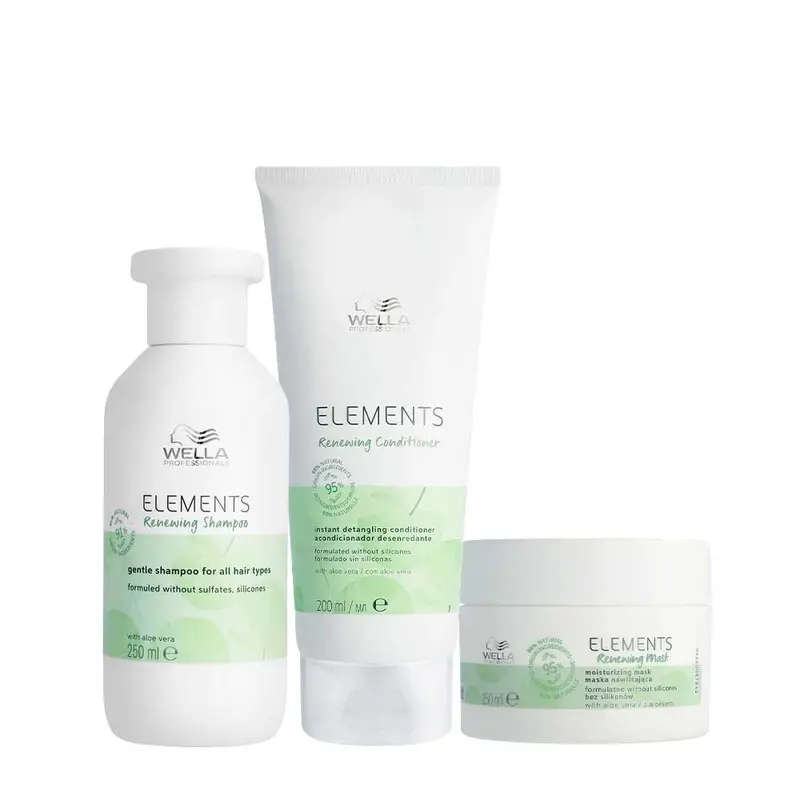 Wella New Elements Shampoo Renew 250ml Conditioner 200ml Mask 150ml